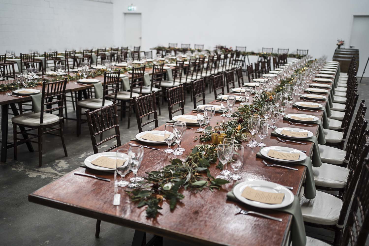 wedding tables assembly yard