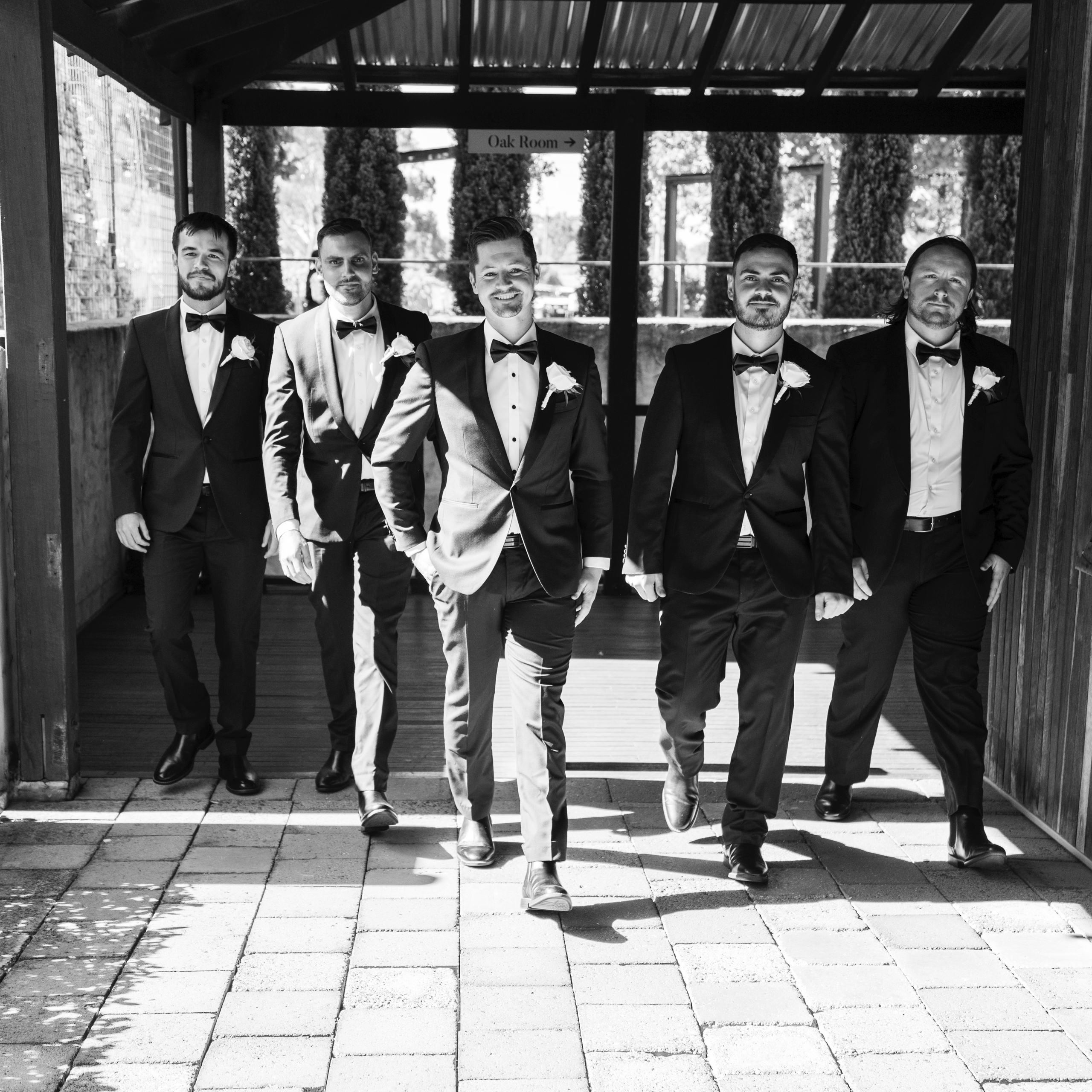 Groom and groomsmen Sandalford Wines