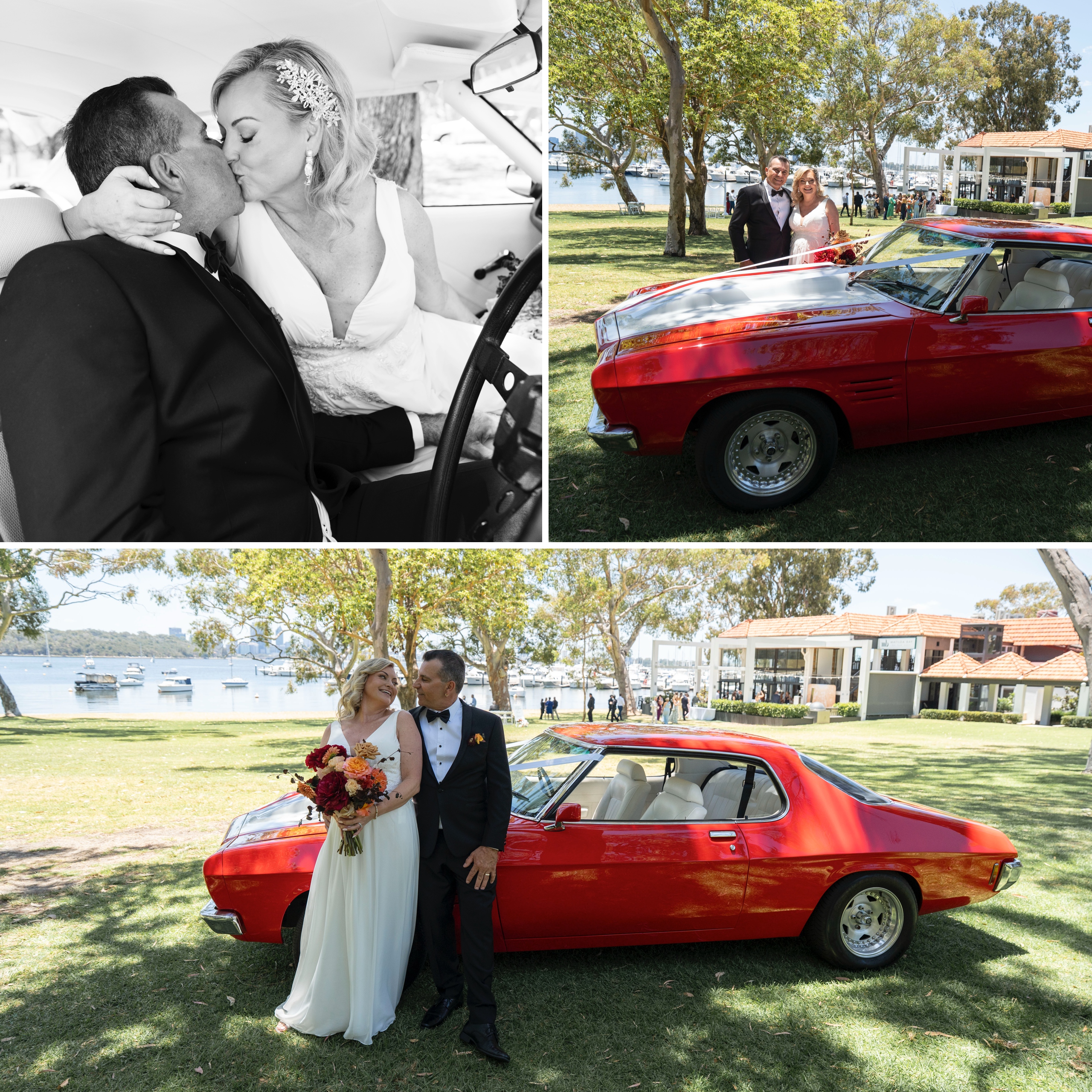 Diamond Class Event Car Hire red Holden Monaro Perth wedding
